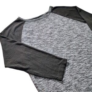 Aerie Women's Small Gray Raglan 3/4 Sleeve Knit Top Casual